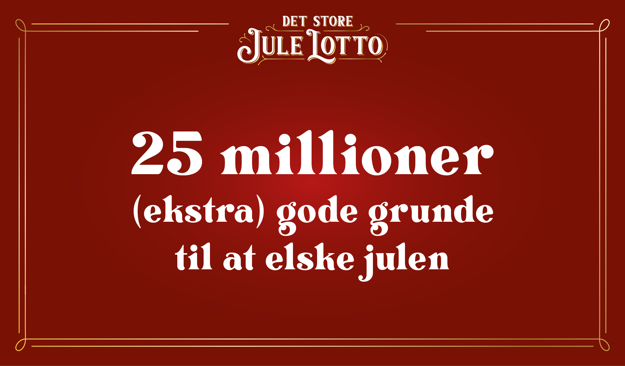 Det Store Jule Lotto – 25 millioner (ekstra) gode grunde til at elske julen